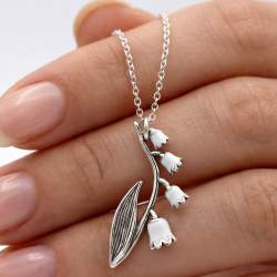 Sterling Silver Lily of the Valley Necklace
